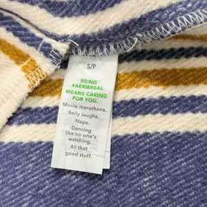 NWT Aerie‎ Button Down Jacket Shacket S/P Striped Stripe Pockets Plaid thumbnail 7