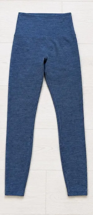 Lululemon Wunder Under Diamond Jacquard Yoga Athletic Tights Blue 6 thumbnail 1
