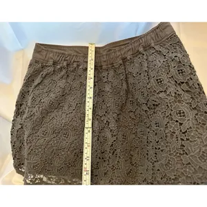 Abercrombie & Fitch Grey Floral Lace Mini Skirt Size S Cotton thumbnail 8