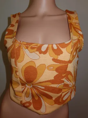 Zara Women’s Orange/Yellow Crop Top thumbnail 1