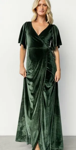 Baltic Born Meghan Velvet Wrap Maxi Dress New Without Tags thumbnail 1