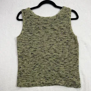 Sigrid Olsen M Knit Tank Top Green Grunge Indie Artsy Boho Alt Minimalist‎ Y2K thumbnail 3