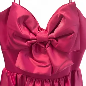 Mac Duggal Pink Mini Dress Bow Size 6 Present Sexy Cute Elle Rush Date Dance NWT thumbnail 5