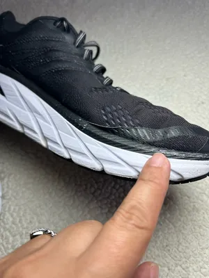 Hoka Black Running Shoes with Pale Pink Logo women’s size 8.5 thumbnail 9