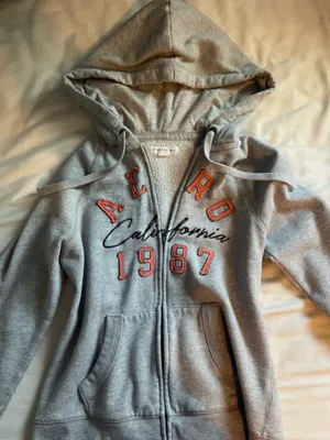 Aeropostale Y2K Zip-Up Grey Hoodie thumbnail 2
