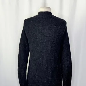 EVERLANE The Oversized Alpaca Cardigan Heathered Black Merino Wool Pockets Small thumbnail 11