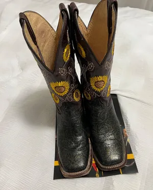 Sunflower Cowboy Boots Black Size 7 thumbnail 3