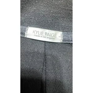Kylie Paige Black Linen Blend Button‎ Down Collared Vest Top Womens Small thumbnail 2