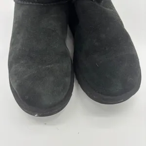 UGG Australia Classic Short II Black Suede Shearling Boots Women 9 thumbnail 9