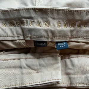 American Eagle Super High Rise Baggy Wide Leg Chino Pants Beige 6 Short thumbnail 7