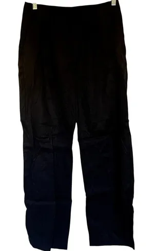 Gap pleated black straight leg trousers women's size‎ 4 pockets pants belt loops thumbnail 1