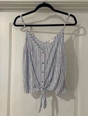 Crinkled Tie-hem Top thumbnail 1
