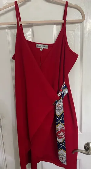 HOT! Red mini dress Size XL thumbnail 2