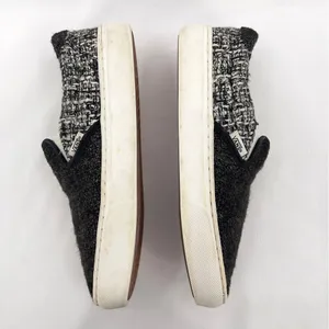 Vans Classic Slip On Sneakers in Black and White size 7 thumbnail 4