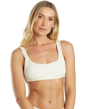 Quint Soul NWT Malibu High Rise Ivory/White Ribbed Bikini Set - S/M thumbnail 4