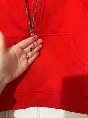 lululemon Scuba 1/2 Zip Hooded Fleece Hoodie Red Women’s Size M/L square dot thumbnail 2