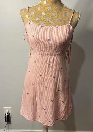 Free People Palm Tress Print Sleeveless Mini Dress Sz M thumbnail 1