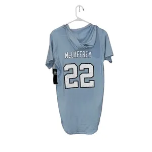 Fanatics NWT Carolina Panthers Tri-Blend‎ Short Sleeve Hoodie T-Shirt Size Small thumbnail 3
