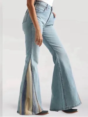 RARE Wrangler X Pendelton Trumpet Flare Jean in Light Wash Denim Size 32 L 32 thumbnail 3