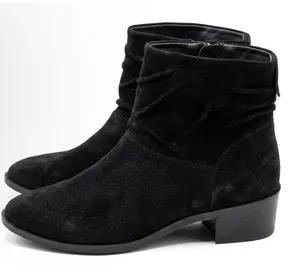 Cole Haan Maple Ankle Boots Womens 5.5 Black Suede Slouchy Booties Zip Up Shoes thumbnail 1