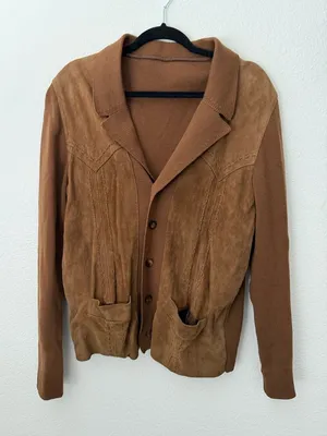 Vintage Suede Knit Combo Button thumbnail 1