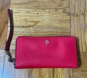 Tory Burch York Continental Saffiano Leather Wallet Wristlet thumbnail 1