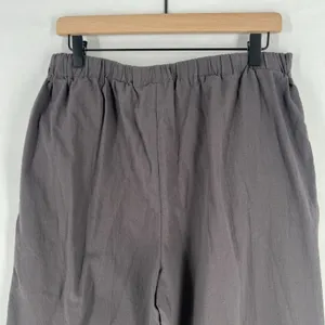 Coco + Carmen Wide Leg Pants Womens L\XL Gray Cotton High‎ Rise Elastic Waist thumbnail 6