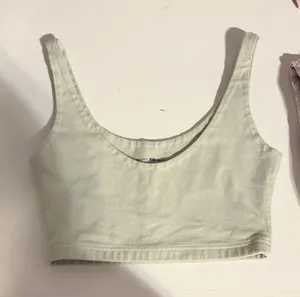 Brandy Melville Soft light green Cream Crop Top thumbnail 1