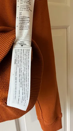 Abercrombie & Fitch Orange Cropped Hoodie Small Varsity Sweatshirt thumbnail 4
