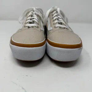 Vans Old Skool Stacked Canvas Platform Sneaker Oatmeal Beige Women Size 7 thumbnail 3