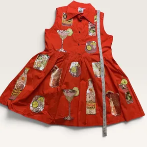 Queen of Sparkles Red Sequin Cocktail Drink Sleeveless Shirt Dress XS thumbnail 7