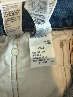 Levi’s 501 Denim Shorts Button Fly Cut-Off thumbnail 3