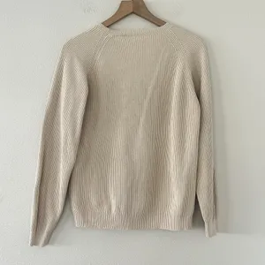 Vintage IZOD Ribbed Knit Crew Neck Sweater Sz S preppy Coastal Fisherman Beige thumbnail 6