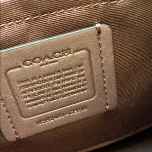 MWT Coach Black Leather Shoulder Bag with Minimalist Design thumbnail 6