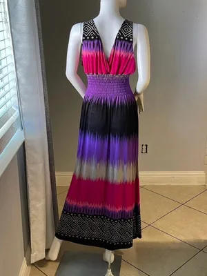 Pink New Women’s striped sleeveless dress size XL For size 14-16 thumbnail 6
