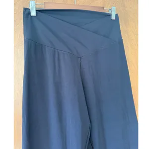 Black Extra High Rise Wide Leg Crossover Flare Active Leggings Gym Yoga Shaping thumbnail 6