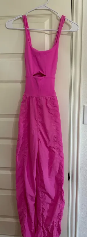 NWT Free People Movement Righteous Onesie Pink/Rose thumbnail 1