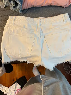 TFNC White Jean shorts thumbnail 2