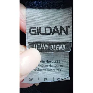 Gildan Fine‎ Line Graphic Crewneck Sweatshirt Navy Blue Pink Retro Art Small thumbnail 3