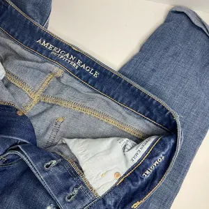 American Eagle Outfitters Tomgirl Ripped Blue Skinny Jeans thumbnail 9