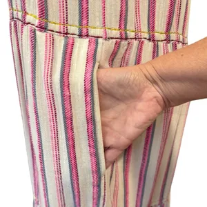 Sundance Veria Midi Tiered Pockets Striped Embroidered Sleeveless Boho Medium thumbnail 5