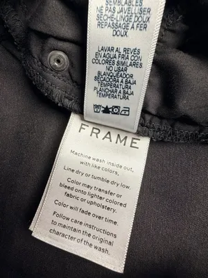 FRAME Ali High Rise Cigarette Jeans Women’s 29 Black Raw Hem Made USA thumbnail 7