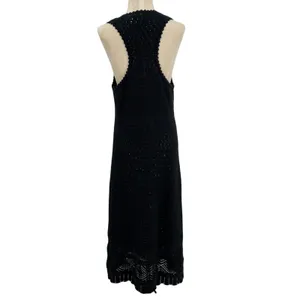 J. Crew Limited Edition Crochet‎ Maxi Sweater Dress Black Size Large thumbnail 8