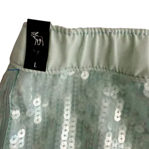 Abercrombie & Fitch Mint Green Sequin Shorts NWT 2" Inseam Kidcore Mermaid thumbnail 3