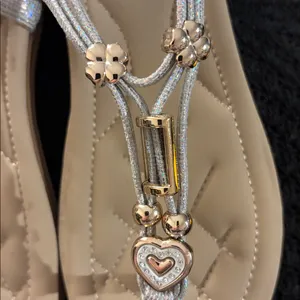 FINAL MARKDOWN Elegant Silver and Gold Women's Sandals 35 Size 5 thumbnail 2