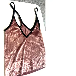 PINK Victoria's Secret XS Top Cami Tank Crushed Velvet Pink Y2K 2000's thumbnail 3