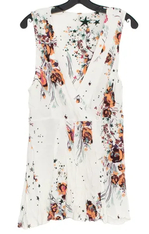 Free People Top Wrap Tunic Floral Boho Fairy Feminine Romantic Summer Medium thumbnail 1