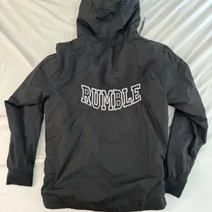 Black rumble windbreaker jacket thumbnail 2