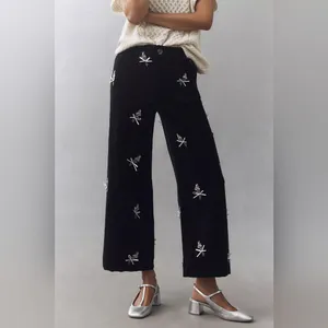 NWT Anthropologie The Colette 3D Bouquets Crop Pants by Maeve Size 30 thumbnail 4