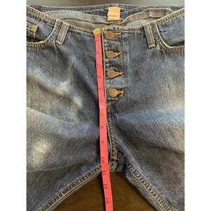 Abercrombie & Fitch Button Fly Jeans Women's 33x31 Blue Denim Wide Leg‎ USA VTG thumbnail 13